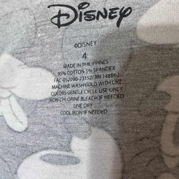 Disney Black and White Mickey Mouse Short Sleeve Tee - Picture 4 of 4